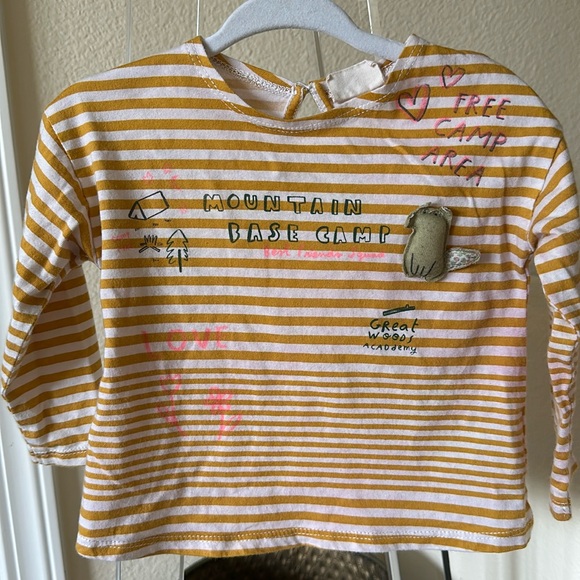 GUC ZARA Stripped ⛺️Base Camp L/S shirt - Picture 3 of 4